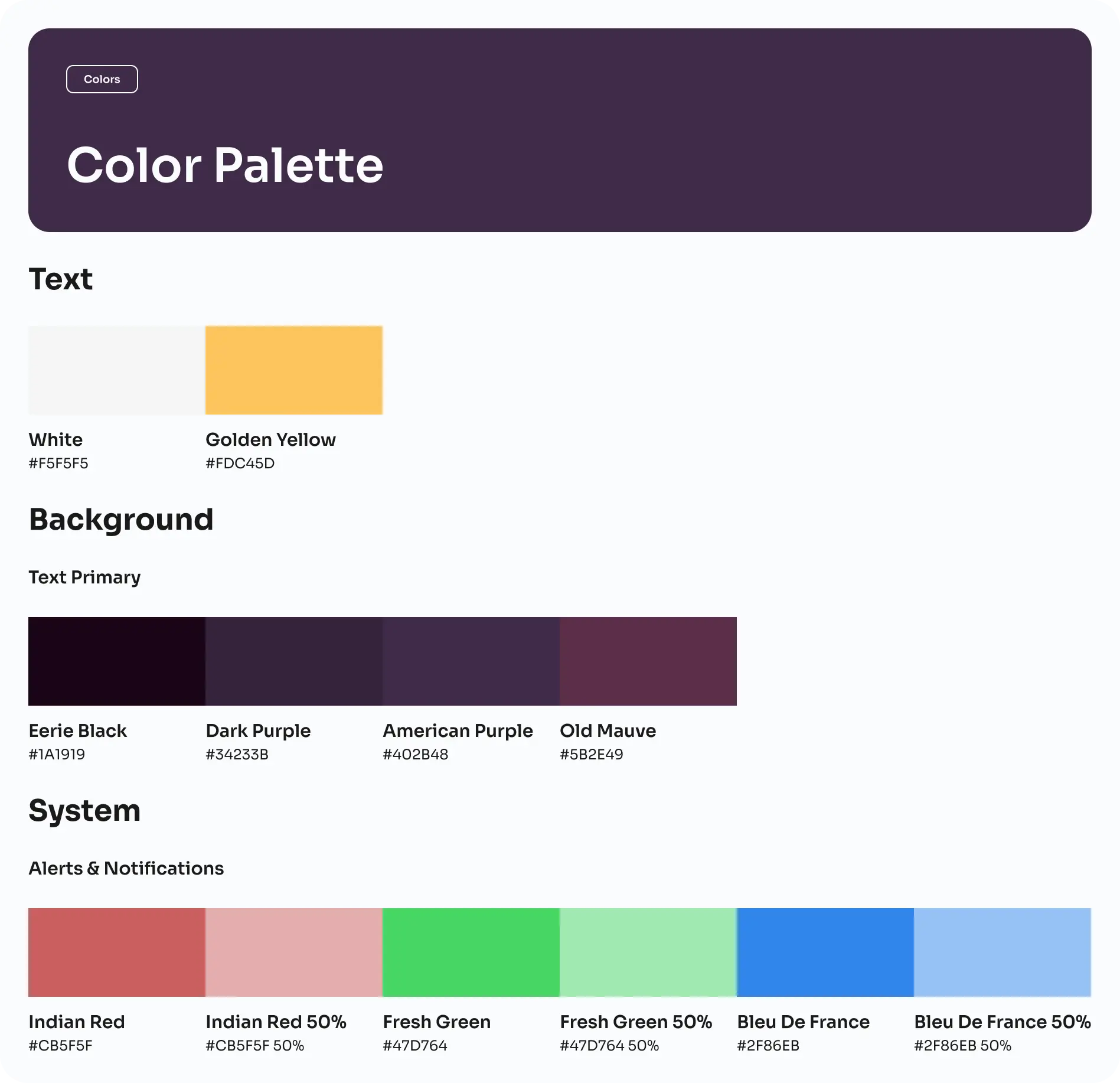 Color palette